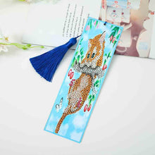 Load image into Gallery viewer, 5D Diamond Painting Climbing Cat Cross Stitch Bookmark Leather Page-marker
