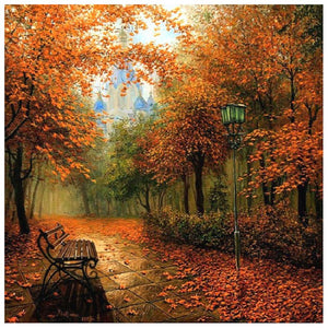 Autumn Maples Scenery 30x30cm(canvas) full round drill diamond painting