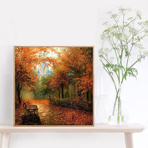 Autumn Maples Scenery 30x30cm(canvas) full round drill diamond painting