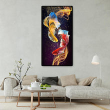 Load image into Gallery viewer, Two Swimming Fish 45x85cm(canvas) full round drill diamond painting

