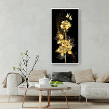Load image into Gallery viewer, Golden Flower 45x85cm(canvas) full round drill diamond painting
