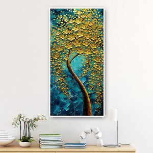 Golden Flower Tree 45x85cm(canvas) full round drill diamond painting