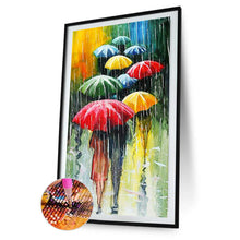 Load image into Gallery viewer, Umbrella People 85x45cm(canvas) full round drill diamond painting
