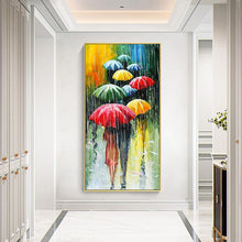 Load image into Gallery viewer, Umbrella People 85x45cm(canvas) full round drill diamond painting
