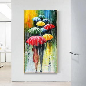 Umbrella People 85x45cm(canvas) full round drill diamond painting