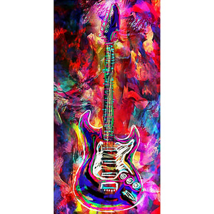 Guitar 45x85cm(canvas) full round drill diamond painting