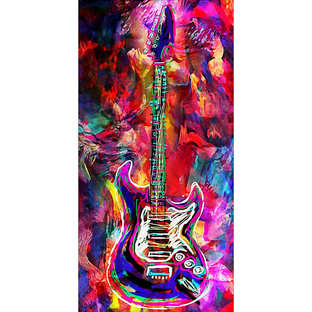 Guitar 45x85cm(canvas) full round drill diamond painting