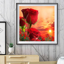 Load image into Gallery viewer, Rose Flower 30x30cm(canvas) full round drill diamond painting
