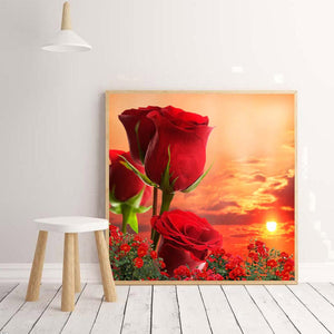 Rose Flower 30x30cm(canvas) full round drill diamond painting