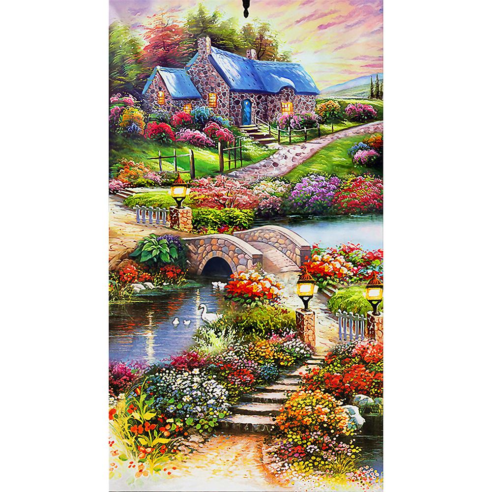 Countryside 45x85cm(canvas) beautiful special shaped drill diamond painting