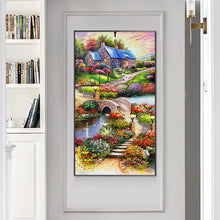Load image into Gallery viewer, Countryside 45x85cm(canvas) beautiful special shaped drill diamond painting
