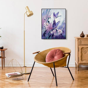 Purple Butterfly Flowers 30*40cm paint by numbers