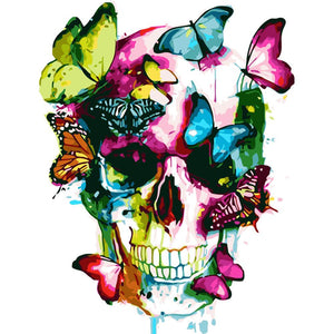 Skull Butterfly  30*40cm paint by numbers