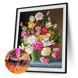 Blossom Flowers 30x40cm(canvas) full round drill diamond painting