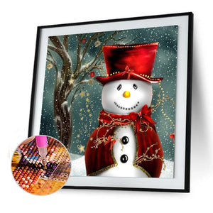 Christmas Snowman 30x30cm(canvas) full round drill diamond painting