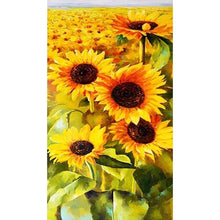 Load image into Gallery viewer, Sunflowers 45x85cm(canvas) full round drill diamond painting
