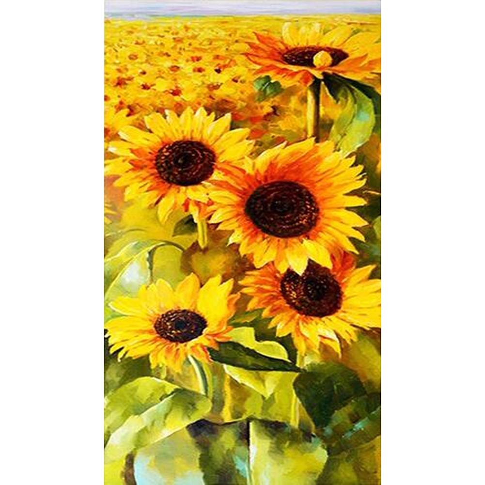 Sunflowers 45x85cm(canvas) full round drill diamond painting