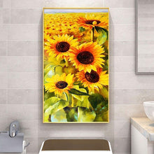 Load image into Gallery viewer, Sunflowers 45x85cm(canvas) full round drill diamond painting
