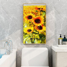 Load image into Gallery viewer, Sunflowers 45x85cm(canvas) full round drill diamond painting
