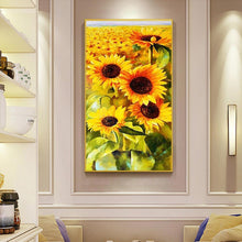 Load image into Gallery viewer, Sunflowers 45x85cm(canvas) full round drill diamond painting
