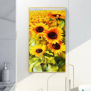 Sunflowers 45x85cm(canvas) full round drill diamond painting