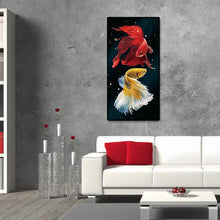 Load image into Gallery viewer, Fish Decorations 45x85cm(canvas) full round drill diamond painting
