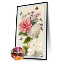 Load image into Gallery viewer, Flower 45x85cm(canvas) full round drill diamond painting
