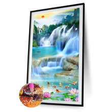 Load image into Gallery viewer, Waterfall 45x85cm(canvas) full round drill diamond painting
