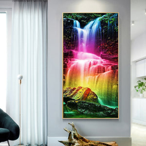 Waterfall 45x85cm(canvas) full round drill diamond painting