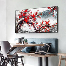 Load image into Gallery viewer, Plum Blossom 100x50cm(canvas) full round drill diamond painting
