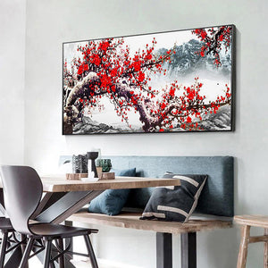 Plum Blossom 100x50cm(canvas) full round drill diamond painting