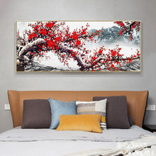 Load image into Gallery viewer, Plum Blossom 100x50cm(canvas) full round drill diamond painting
