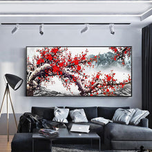 Load image into Gallery viewer, Plum Blossom 100x50cm(canvas) full round drill diamond painting
