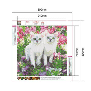 Animals Cats 30x30cm(canvas) full round drill diamond painting