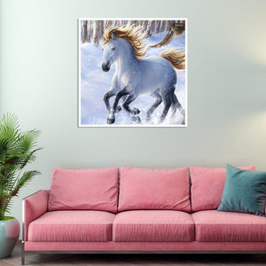 Animals Horses 30x30cm(canvas) full round drill diamond painting