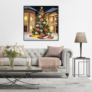 Christmas Tree Xmas 30x30cm(canvas) full round drill diamond painting