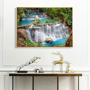 Waterfall 50x40cm(canvas) full square drill diamond painting