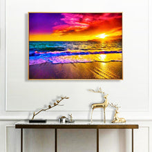 Load image into Gallery viewer, Beach 50x40cm(canvas) full square drill diamond painting
