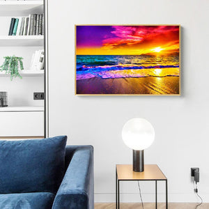 Beach 50x40cm(canvas) full square drill diamond painting