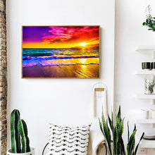 Load image into Gallery viewer, Beach 50x40cm(canvas) full square drill diamond painting
