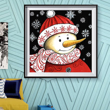 Load image into Gallery viewer, Snowman 30x30cm(canvas) full round drill diamond painting
