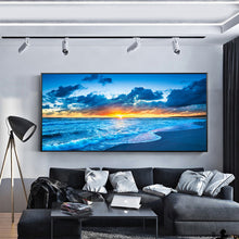 Load image into Gallery viewer, Sunrise at Sea 100x40cm(canvas) full round drill diamond painting
