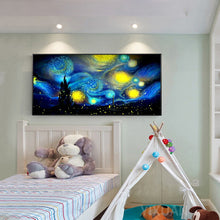 Load image into Gallery viewer, Abstract Night Sky 80x45cm(canvas) full round drill diamond painting
