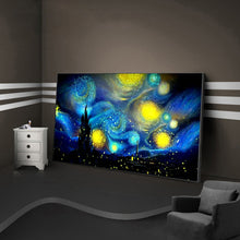 Load image into Gallery viewer, Abstract Night Sky 80x45cm(canvas) full round drill diamond painting
