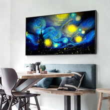 Load image into Gallery viewer, Abstract Night Sky 80x45cm(canvas) full round drill diamond painting
