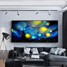 Load image into Gallery viewer, Abstract Night Sky 80x45cm(canvas) full round drill diamond painting
