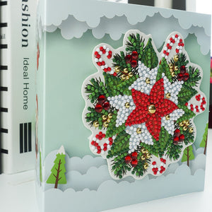 8pcs DIY Greeting Card Special-shaped Diamond Painting Christmas Postcards