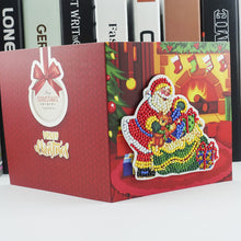 Load image into Gallery viewer, 8pcs DIY Greeting Card Special-shaped Diamond Painting Christmas Postcards
