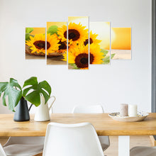 Load image into Gallery viewer, Sunflower 5 Panel 95x45cm(canvas) full round drill diamond painting
