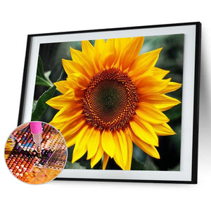 Positive Sunflower 40x30cm(canvas) full round drill diamond painting